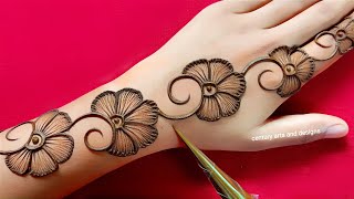 New stylish back hand mehndi design  Easy mehndi design  mehndi ka design  mehndi design  mehndi [upl. by Duaner22]