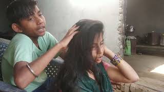 Pinky Nitpicking  Long hair nitpicking  nitpicking in long hair new [upl. by Grados]