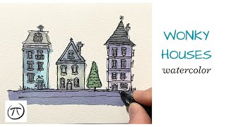 Whimsical Watercolor Row Houses [upl. by Pontus]