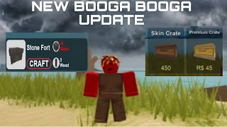 New Booga Booga Update Skins and new building Roblox🔥 [upl. by Airetnohs]