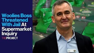 Woolies Boss Threatened With Jail At Supermarket Inquiry [upl. by Hayyifas922]