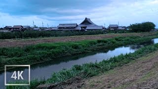 Walking Tour in Japans Quiet Countryside Before the Storm  4K 60fps [upl. by Obara]