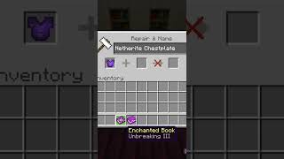 Best Chestplate Enchantments in Minecraft 119 shorts [upl. by Photina]