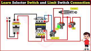 Learn Selector Switch and Limit Switch Connection with Contactor LearningEngineering [upl. by Hagep]