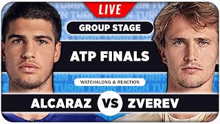 ALCARAZ vs ZVEREV • ATP Finals 2024 • LIVE Tennis Watchalong Stream [upl. by Nowd]