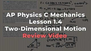 AP Physics C Mechanics 14  TwoDimensional Motion [upl. by Asaret716]