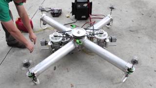 IncredibleHLQ  Heavy Lift Quadcopter  EngineTest [upl. by Etam]