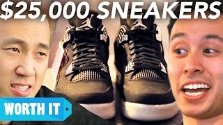 100 Sneakers Vs 25000 Sneakers [upl. by Adlaremse828]