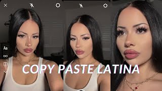 copy paste latina tiktok makeup tutorial [upl. by Nossila]