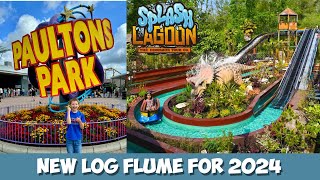 SPASH LAGOON  Review of Paultons New Log Flume [upl. by Lagiba]