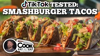 TikTok Tested The Viral Smashburger Tacos  Blackstone Griddles [upl. by Ellennahs]