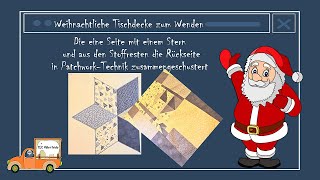 Tischdecke zum Wenden aus Weihnachtlichen Stoffen [upl. by Evslin]