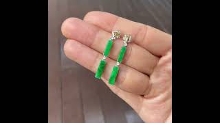 Green Jade Earrings NJE198 [upl. by Kathlene]