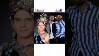 Radha Krishna serial character reel vs real  ❤️❤️krishnaradhakrishnalovekrishnastatusshorts [upl. by Yssirhc]