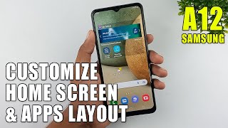 Samsung Galaxy A12  Customize Mobile Setup Home Screen Clearly [upl. by Aidualk160]