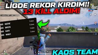 LİGDE 13 KİLL ALDIM E SPORCULAR VS KAOS TEAM   PUBG MOBİLE [upl. by Ahsenrat]