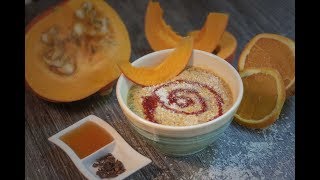 Pumpkin Hempseed Porridge  Vegan High Protein Breakfast [upl. by Llyrrad]