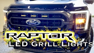 F150 Raptor Lights  FORD F150 XLT  LED Raptor Lights  LED Grill Lights 2021 2022 2023 models [upl. by Nolaf]