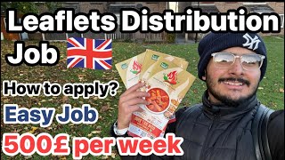 Leaflets Distribution Jobs in UK 🇬🇧  Jobs In takeaways  Jobs for International Students in UK [upl. by Bahner]