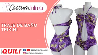 TRAJE DE BAÑO TRIKINI TALLAS SMLXL Adquiere este patrón en wwwcosturaintimaquilicom [upl. by Borries]