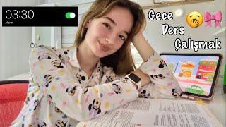 GECE 3TE KALKIP DERS ÇALIŞMAK🥱📚YKS Çalışma Günlüğüm Ecre Ay [upl. by Calbert]