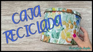 Caja de reciclada con DECOUPAGE y efecto porcelana descochada ♻️🖌️DIY manualidades y reciclaje [upl. by Anidene924]