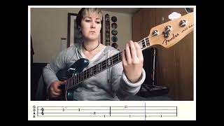 Elton John  Im Still Standing  Bass Cover Play Along TABS [upl. by Semreh133]