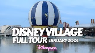 Complete Tour of the Disney Village at Disneyland Paris January 2024 [upl. by Sulamith]