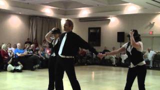 Amazing 3 Person West Coast Swing Routine  presented by Kims Dance Studio [upl. by Ayatnwahs289]