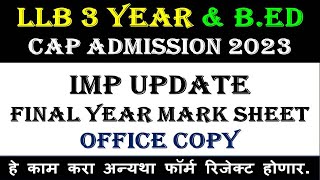 llb 3 year amp bed cap admission new update  llb 3 year cap registration  bed cap registration [upl. by Kerek]