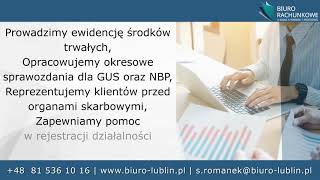 Biuro rachunkowe księgowość Lublin Aleksandra Kasiak Stefan Romanek Teresa Krzeszowiec [upl. by Sifan]