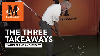 Malaska Golf  The Three Takeaways to Get Your Golf Swing on Plane [upl. by Llertnov]