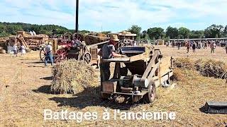 Fête de la moisson 2024 Valennes Sarthe  Les Battages à lancienne [upl. by Gaelan949]