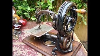 Old Vintage Antique Sewing Machine Wilcox Willcox amp Gibbs See Video [upl. by Emirej]