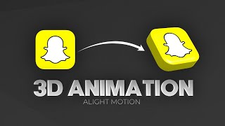 3D Logo animation in alight motion 💛 [upl. by Reifinnej625]