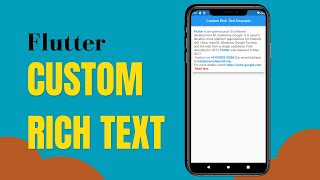 Custom Rich Text using Flutter [upl. by Ecela]