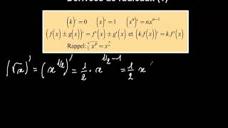 derivée racine de x [upl. by Koby612]