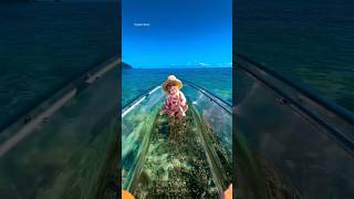 Man takes child in glass boat shortsvideo [upl. by Suiratnod]