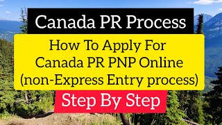 Canada PR PNPHow To Apply For Canada PR Online PNP [upl. by Aibsel]