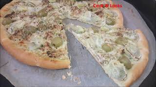 Recette de pizza au poulet au pesto et aux cœurs dartichauts [upl. by Hallam]