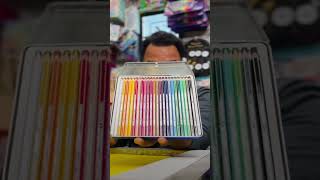 24 shades pencil colourstationarykasaman art video [upl. by Marozik173]