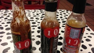 All 10 Hot Sauces at firehousesubs at once [upl. by Worrell]