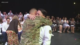 Local soldier surprises his college graduate mother at nursing ceremony [upl. by Beedon881]