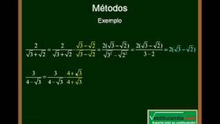 Matemática Zero  Aula 12  Racionalização  Terceira Parte [upl. by Aivan]