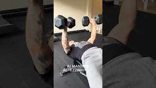 TUTORIAL DISTENSIONI MANUBRI SU PANCA PIANA gym pancapiana chest powerlifting tutorial [upl. by Annayd38]