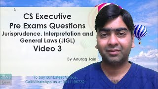 CS Executive Pre Exam Test for Dec 2021 and June 2022  JIGL VIDEO 3 [upl. by Esinyl305]