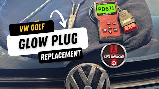 How to replace the glow plugs Golf mk7 16 TDI p0671 Fixed [upl. by Mendez]