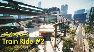 Train ride 2  City Center Heywood Westbrook Metro System mod  Cyberpunk 2077 [upl. by Mikeb]