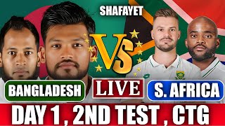 Live BAN Vs SA Day 1  2nd Test  Live Scores amp Commentary  Bangladesh vs South Africa  First 30 [upl. by Brendon]