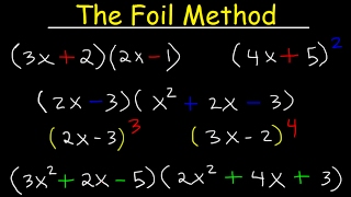 Foil Method Algebra Binomials Trinomials Polynomials Multiplication With Exponents [upl. by Myk]